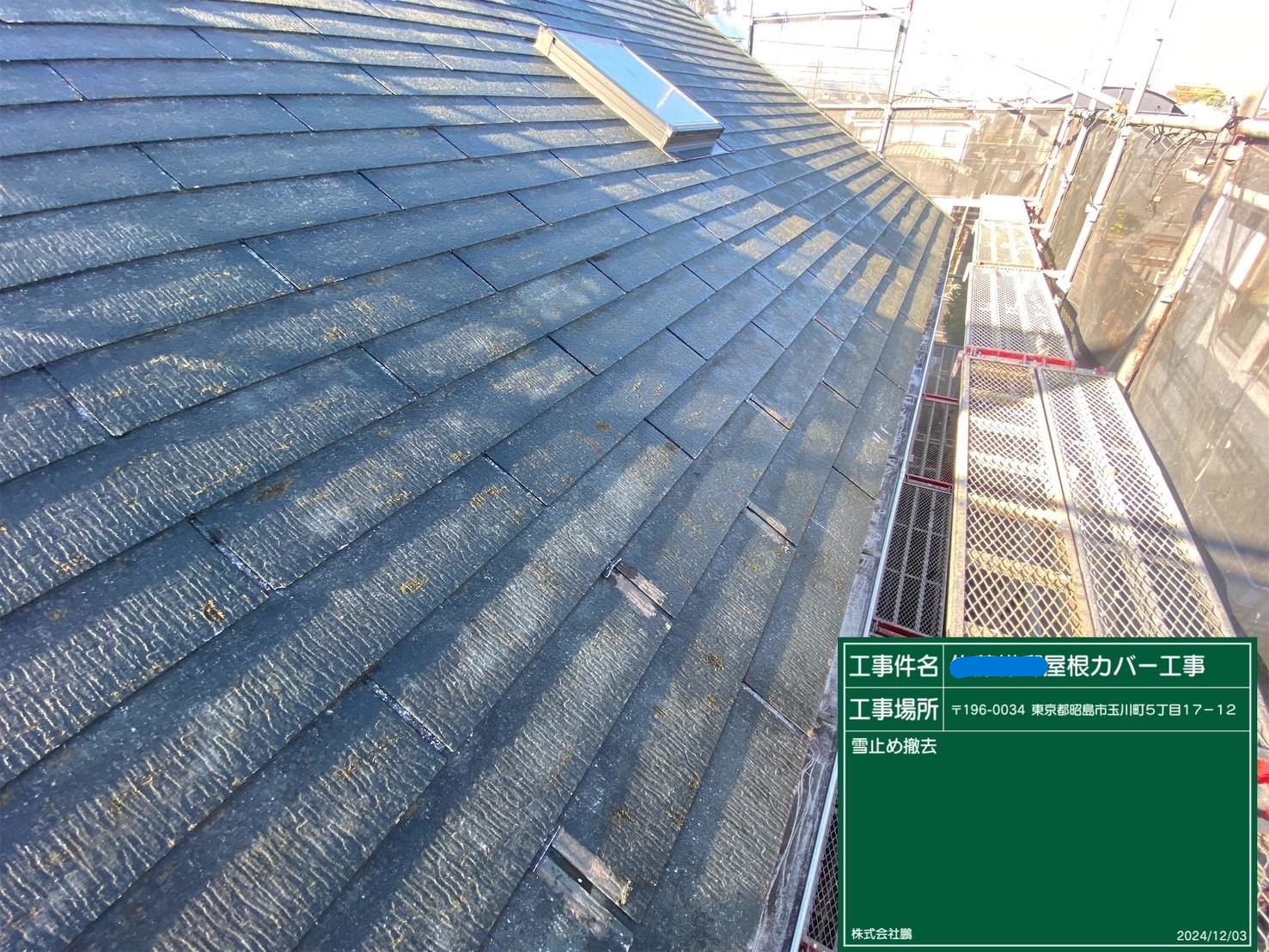 東京都にて太陽光パネル設置・屋根修理〈天窓撤去とカバー工法〉 施工前2