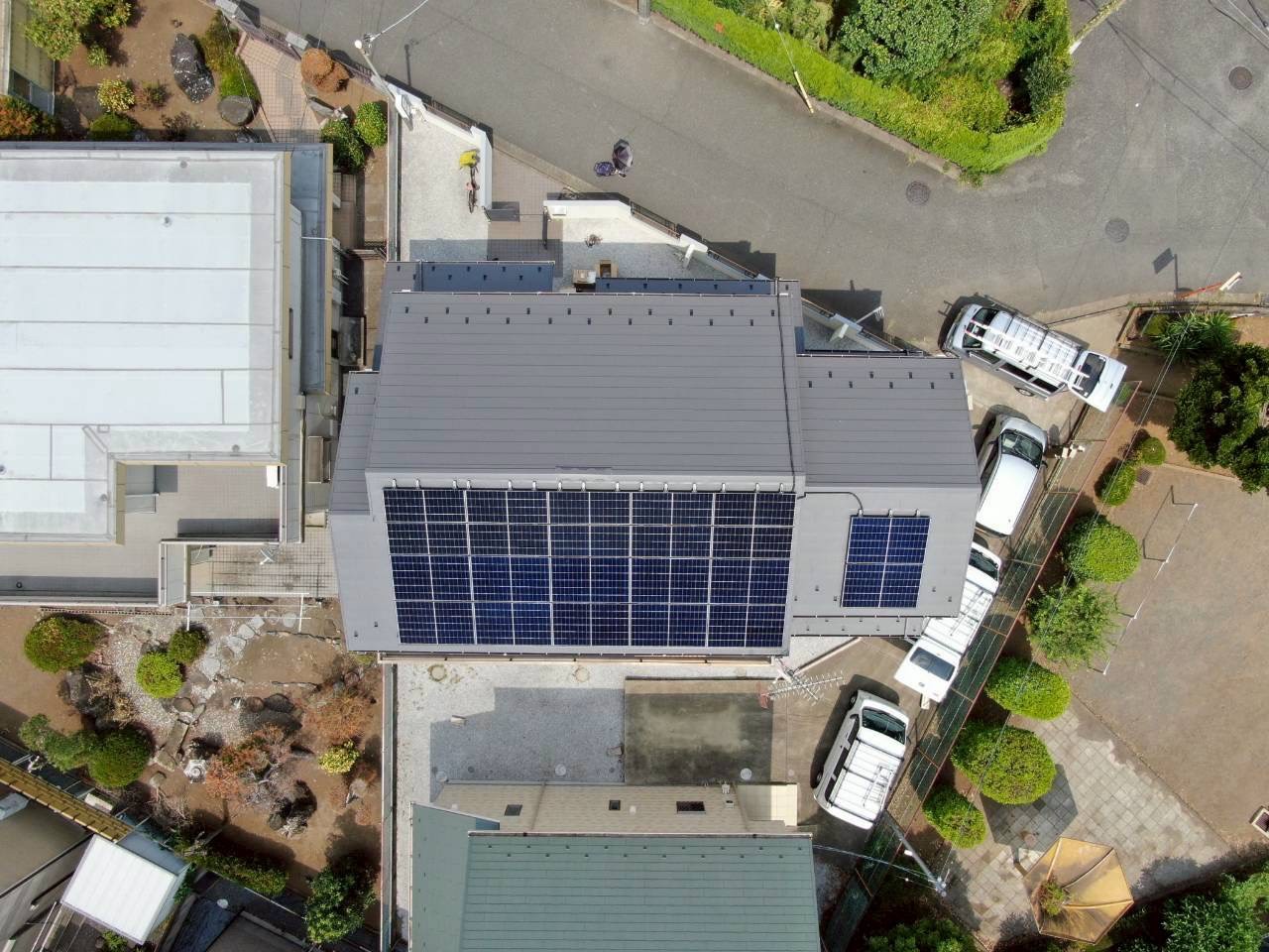 東京都にて太陽光パネル設置・屋根修理〈瓦から葺き替え工事〉 施工後2